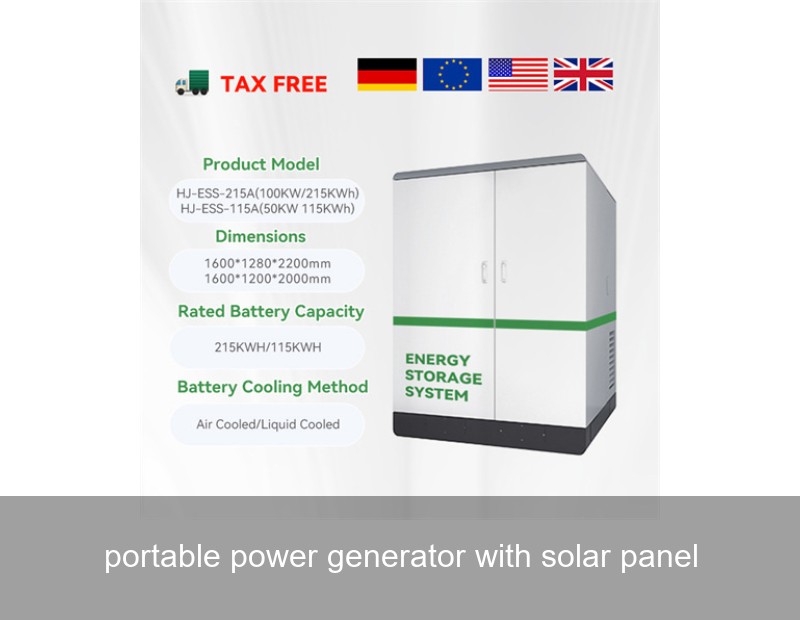 portable power generator with solar panel