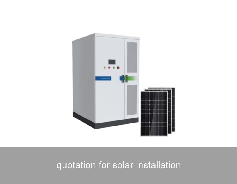 quotation for solar installation
