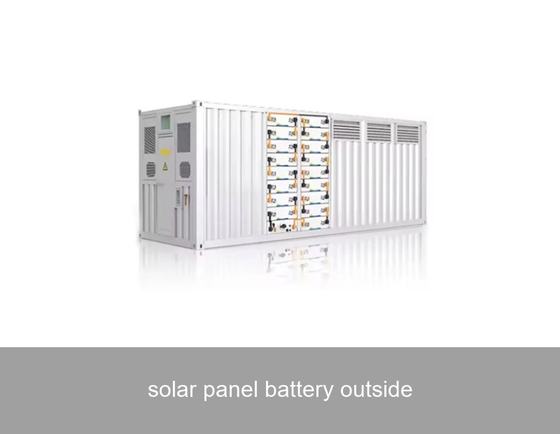 solar panel battery outside