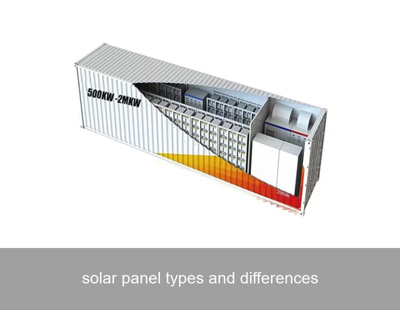 solar panel types and differences