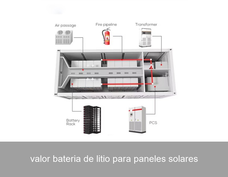 valor bateria de litio para paneles solares